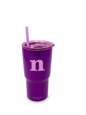 kate spade Just Mine Initial Stainless Steel 20 oz. Tumbler, N
